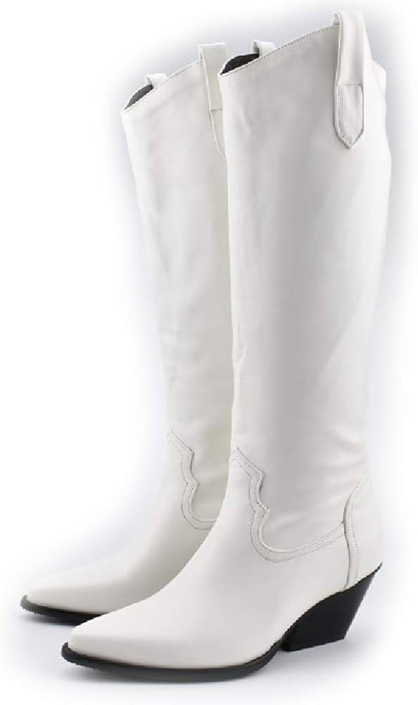 Amazon.com: HUDUO Men Riding Boots Embroidery Knight Boots Western Cowboy Style Long Boots Leathe... | Amazon (US)