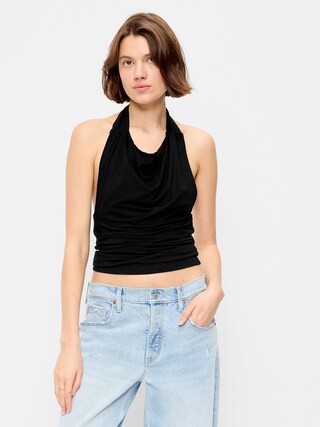 Cowl-Neck Halter Top | Old Navy (CA)