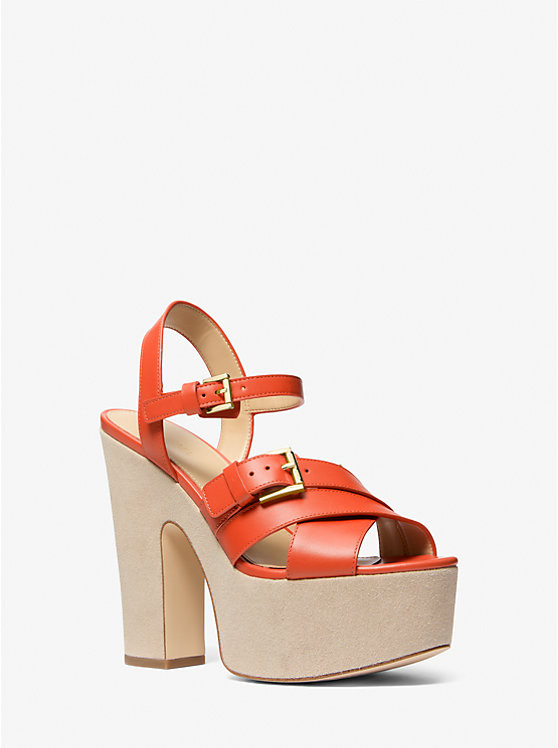 Selah Leather Platform Sandal | Michael Kors US