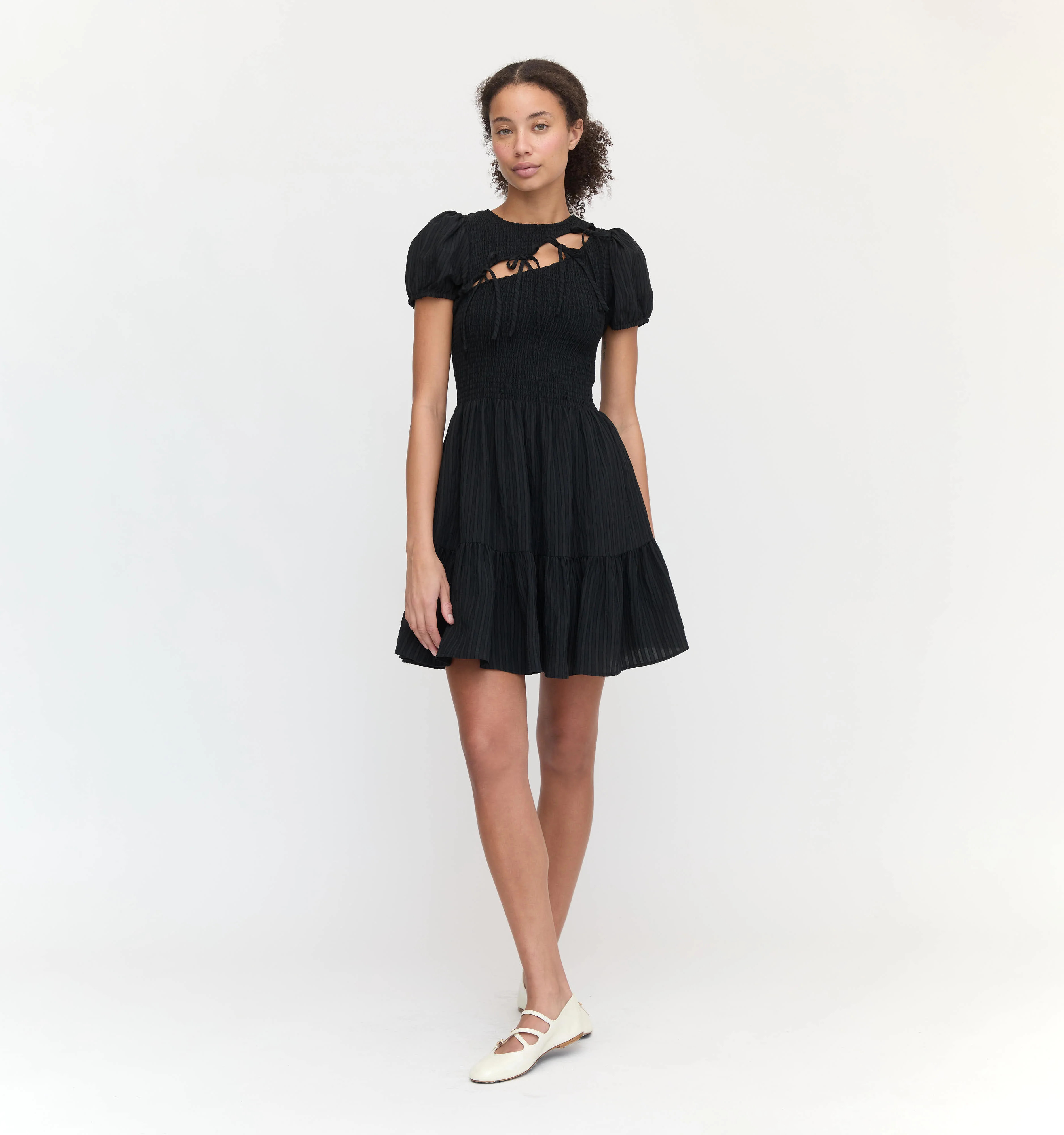 The Gia Mini Nap Dress - Chocolate Swedish Floral | Hill House Home US