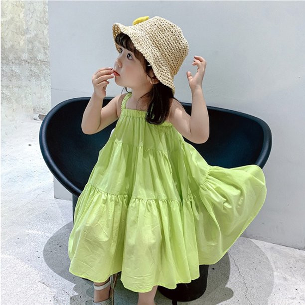 Summer Toddler Kids Baby Girls Cotton Strap Sundress Princess Dress,1-6Y | Walmart (US)