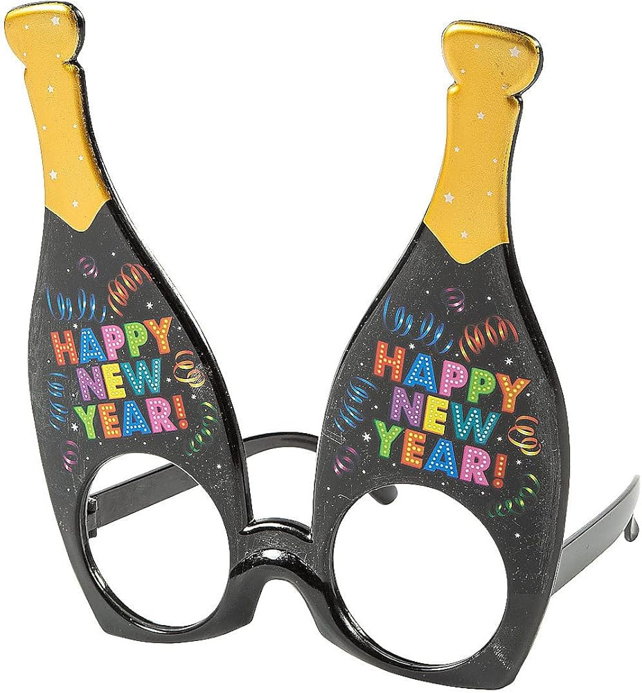 Fun Express Happy New Year Champagne-Shaped Glasses | Amazon (US)