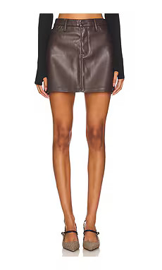 Good American Mini Skirt in Bark003 from Revolve.com | Revolve Clothing (Global)