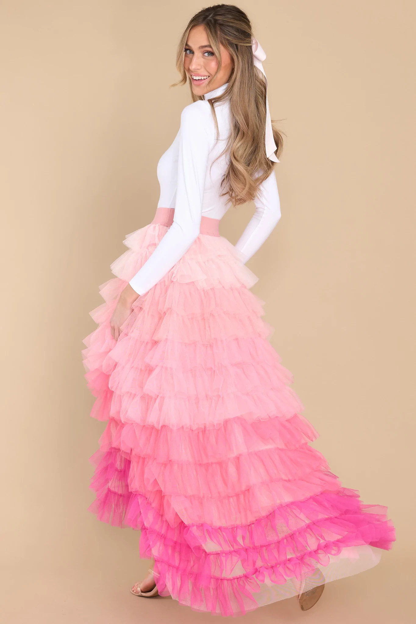 Your Heart Is Mine Pink Multi Skirt | Red Dress 