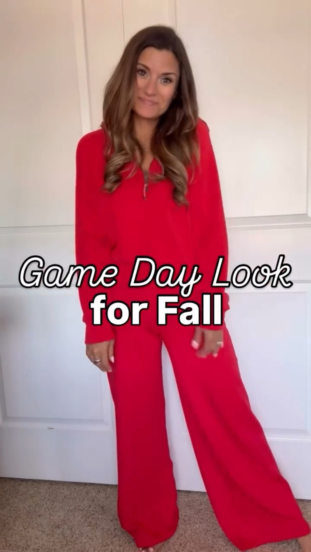 OBSESSED with this game day look!!! 

Fit Tip: Everything is true to size. Wearing a small in each piece.New customers can use code CANDACEPXSPANX to save on my vest.