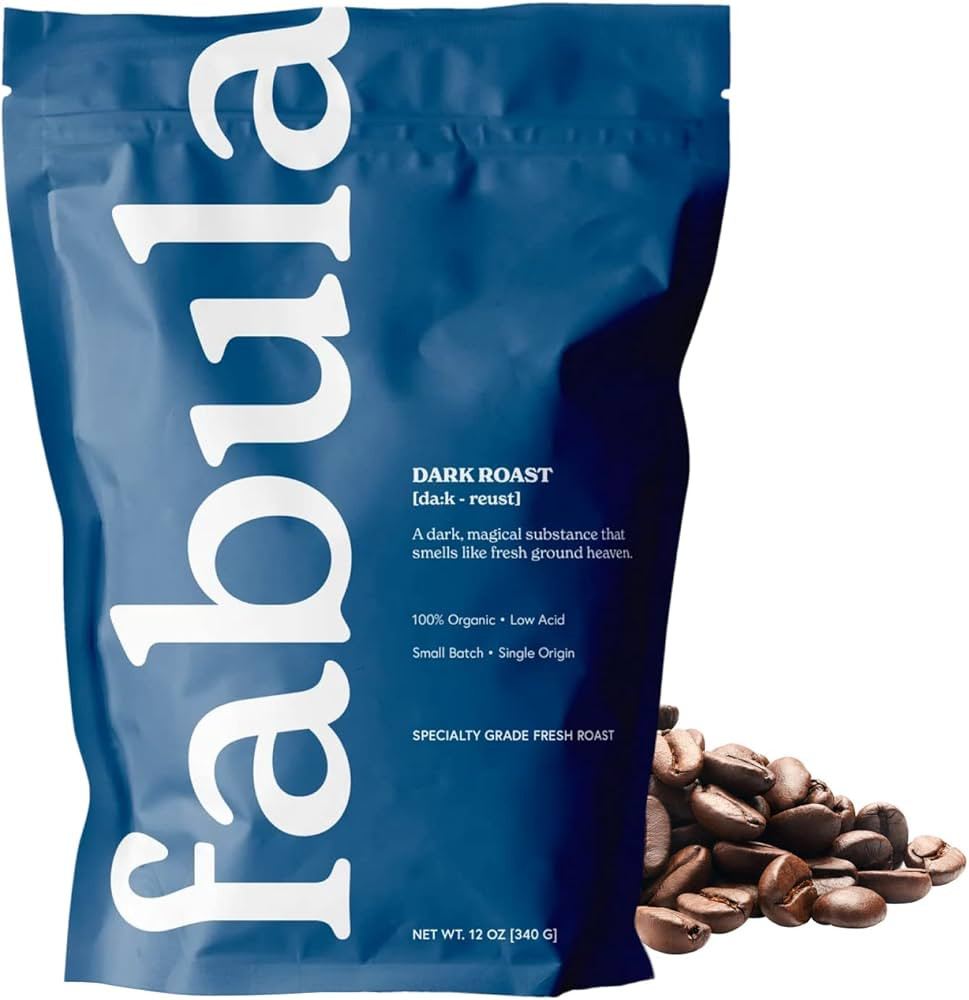 Fabula Coffee Dark Roast Whole Beans - Organic - Low Acid - Single Origin - Non GMO - Mold Free -... | Amazon (US)
