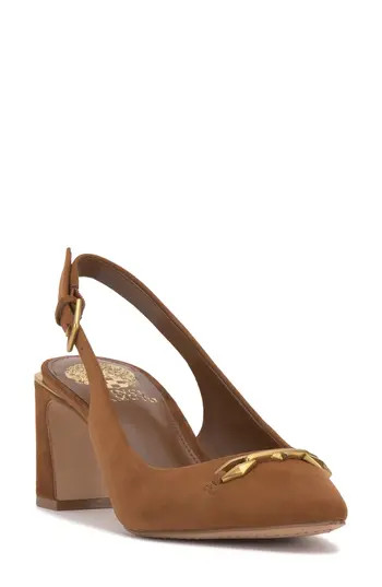 Vince Camuto Hamden Pointed Toe Slingback Pump in Burnt Sugar at Nordstrom Rack, Size 7 | Nordstrom Rack