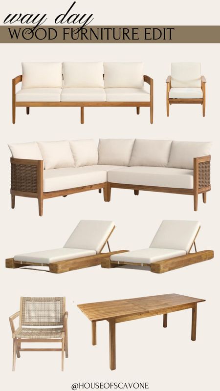 wooden outdoor furniture edit #woodfurniture #backyardoasis #backyard #pool #outdoorsofa #loungechairs #lounging #poolchairs

#LTKhome #LTKsalealert #LTKswim