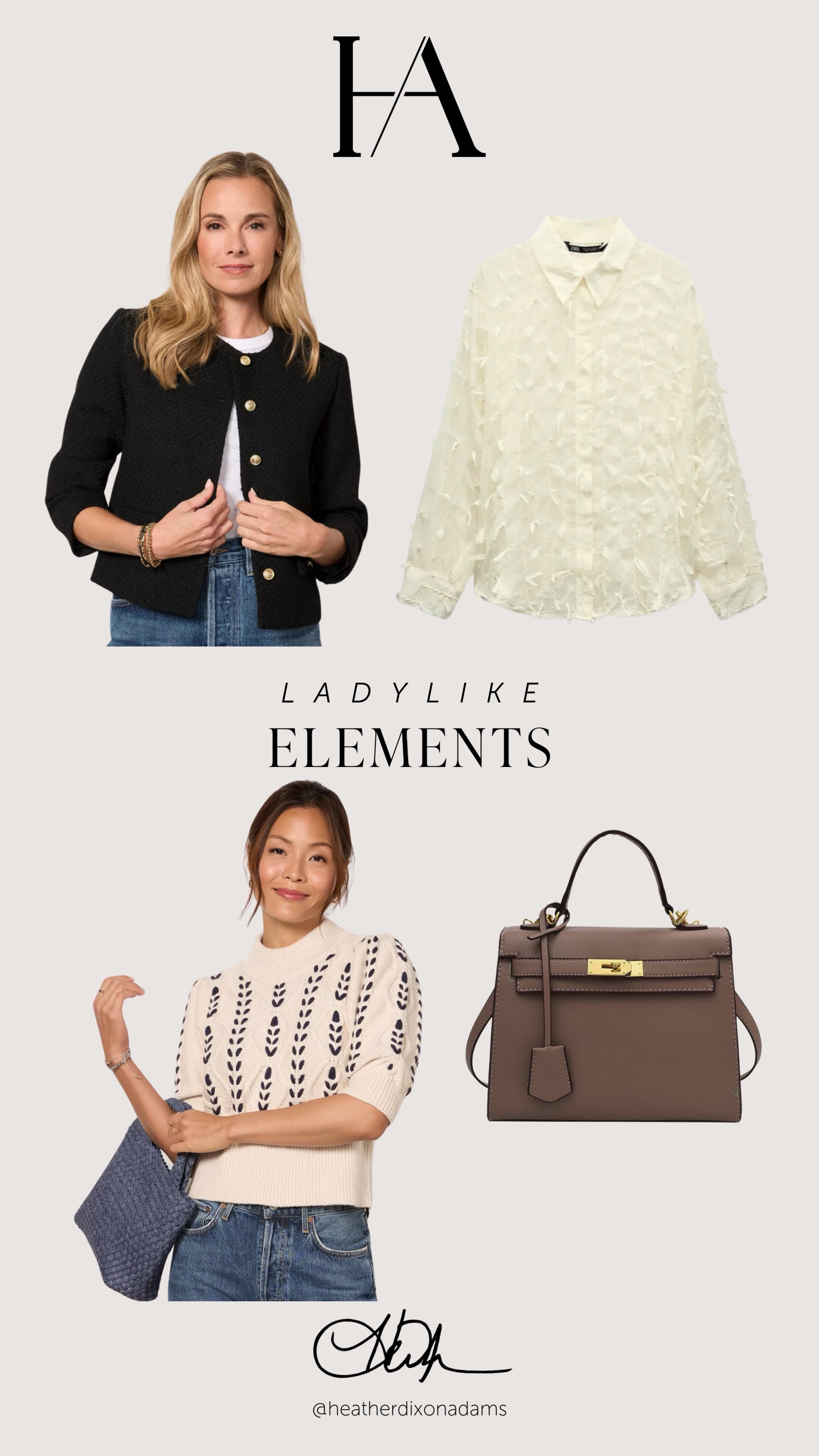 This falls ladylike elements guide. The top right blouse can be found at Zara (Fringed Semi-Sheer Shirt).

#LTKStyleTip #LTKSeasonal #LTKOver40