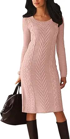 Dearlove Womens Long Sleeve Midi Sweater Dress | Amazon (US)