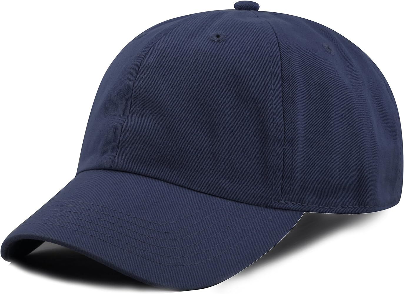 The Hat Depot Kids Washed Low Profile Cotton and Denim Plain Baseball Cap Hat | Amazon (US)