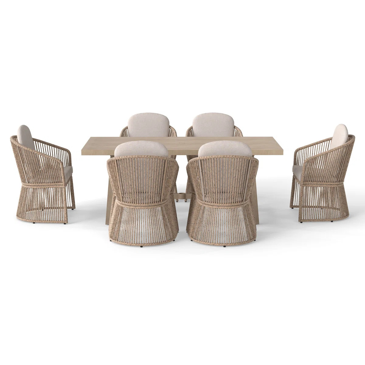 Rectangular Outdoor Dining Set With Cushions | Wayfair North America