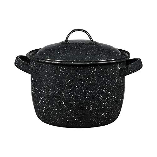 Granite Ware Enamel on Steel 4-Quart Bean/Stock Pot with lid, Speckled Black | Amazon (US)