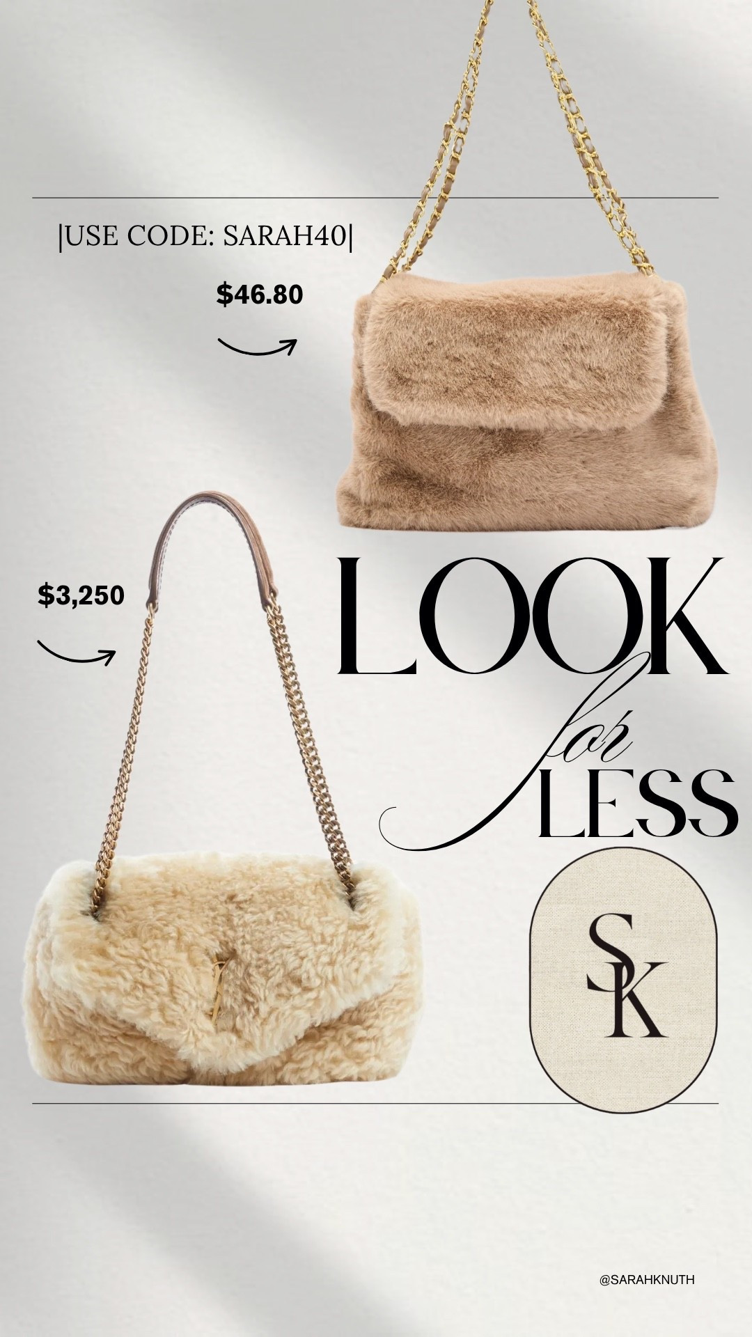 Look for less- SARAH40 for 40% off Vici

Fall bag, winter bag

#LTKSaleAlert