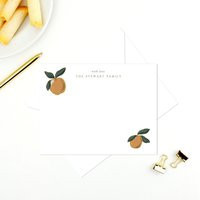 Holiday Custom Personalized Cards For Families, Friends, Stationery Set Cards, Christmas Fruit | Etsy (US)