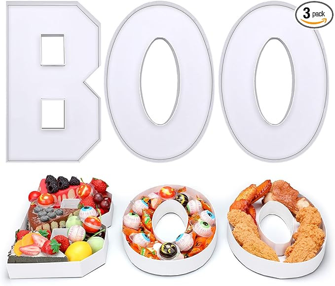 Set of 3 Halloween Boo Charcuterie Letters Fillable Cardboard Letters Party Letter Serving Trays ... | Amazon (US)