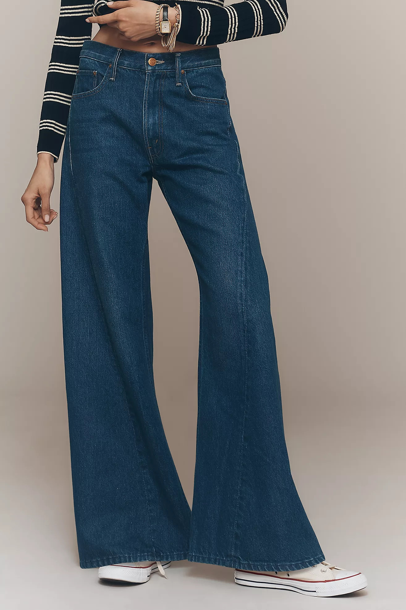 MOTHER Lemon Twist High-Rise Wide-Leg Jeans | Anthropologie (US)