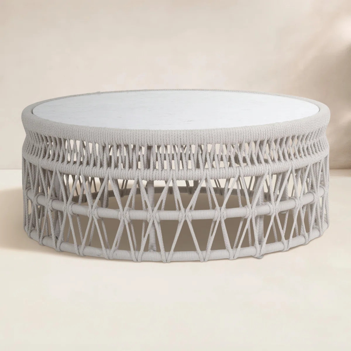 Wilkins Round Metal Outdoor Coffee Table , 41.34'' in. W 41.30'' in. D | Wayfair North America