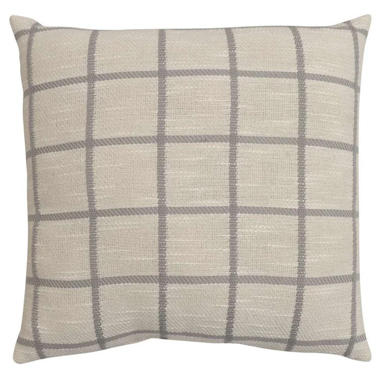 Mainstays 18x18 inch Window Pane Ivory Pillow 1 count for Adult | Walmart (US)