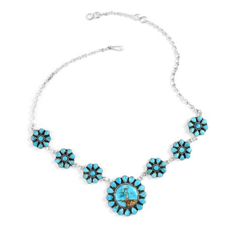 SANTA FE Style 925 Sterling Silver Picture Jasper Turquoise Necklace Southwest Jewelry for Women Mot | Walmart (US)