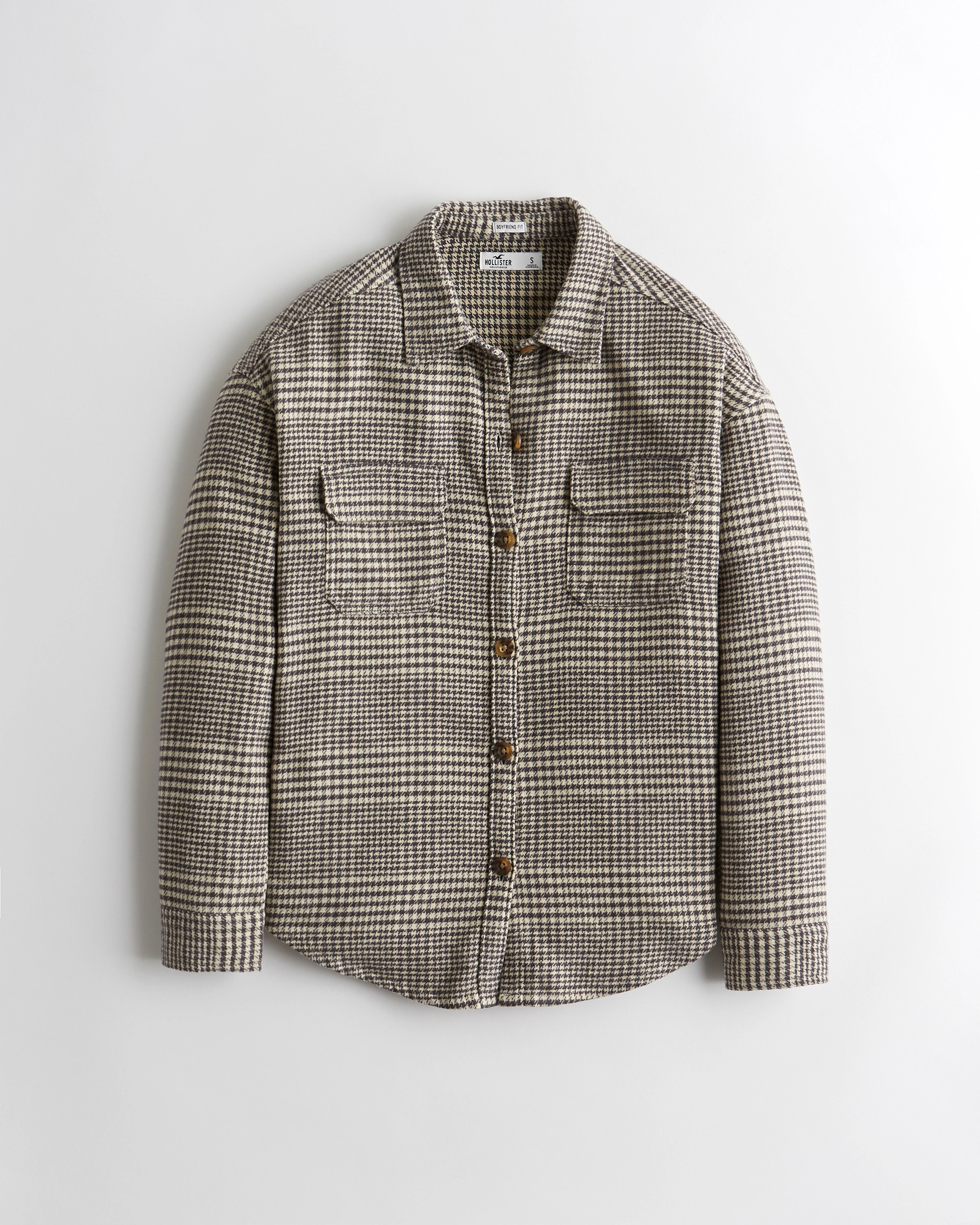 Oversized Flannel Shirt Jacket | Hollister (US)
