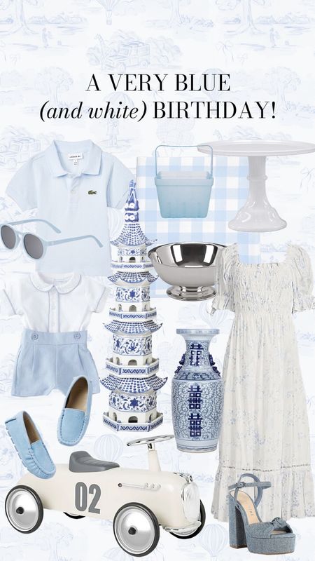 A very blue and white birthday! Jennings turned three and we celebrated with a “little boy blue” birthday theme - his request! My dress is a part of the Best of Born on Fifth collection available now at Dillard’s!

Toddler birthday items
Grandmillennial birthday party
Party inspiration 

#LTKstyletip #LTKkids #LTKhome