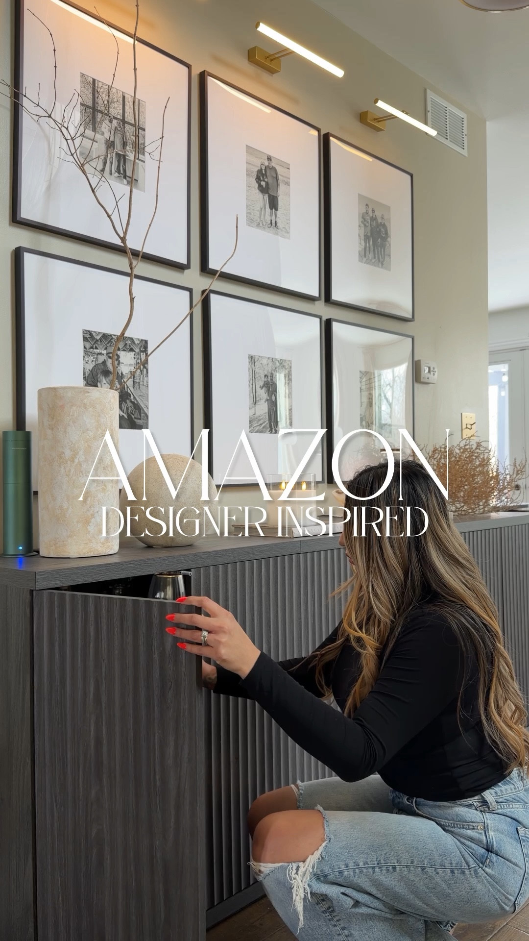 designer inspired ribbed cabinets, i used three cabinets to achieve the length i wanted. 

sideboardstyling

#LTKHome