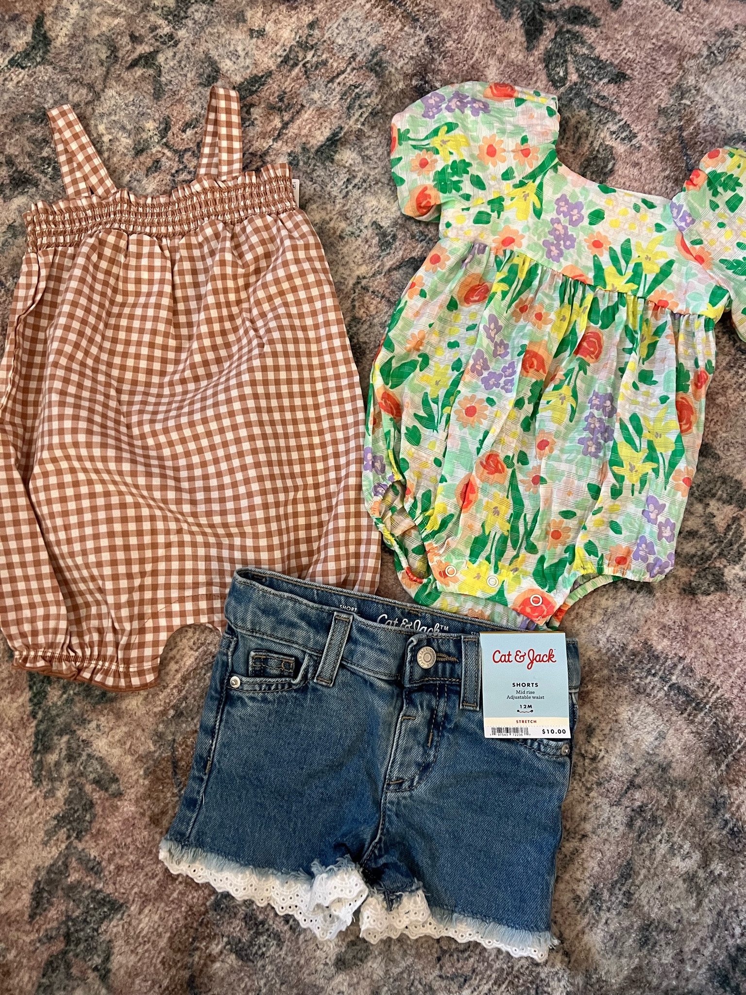 Cute summer finds for baby girl! 

Brown gingham romper and shorts are on sale today!

#LTKbaby #LTKSpringSale #LTKsalealert