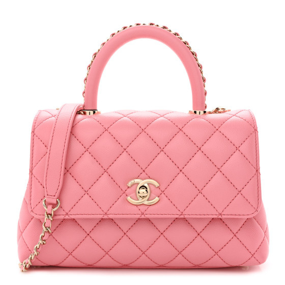 Caviar Quilted Mini Coco Chain Handle Flap Pink | FASHIONPHILE (US)