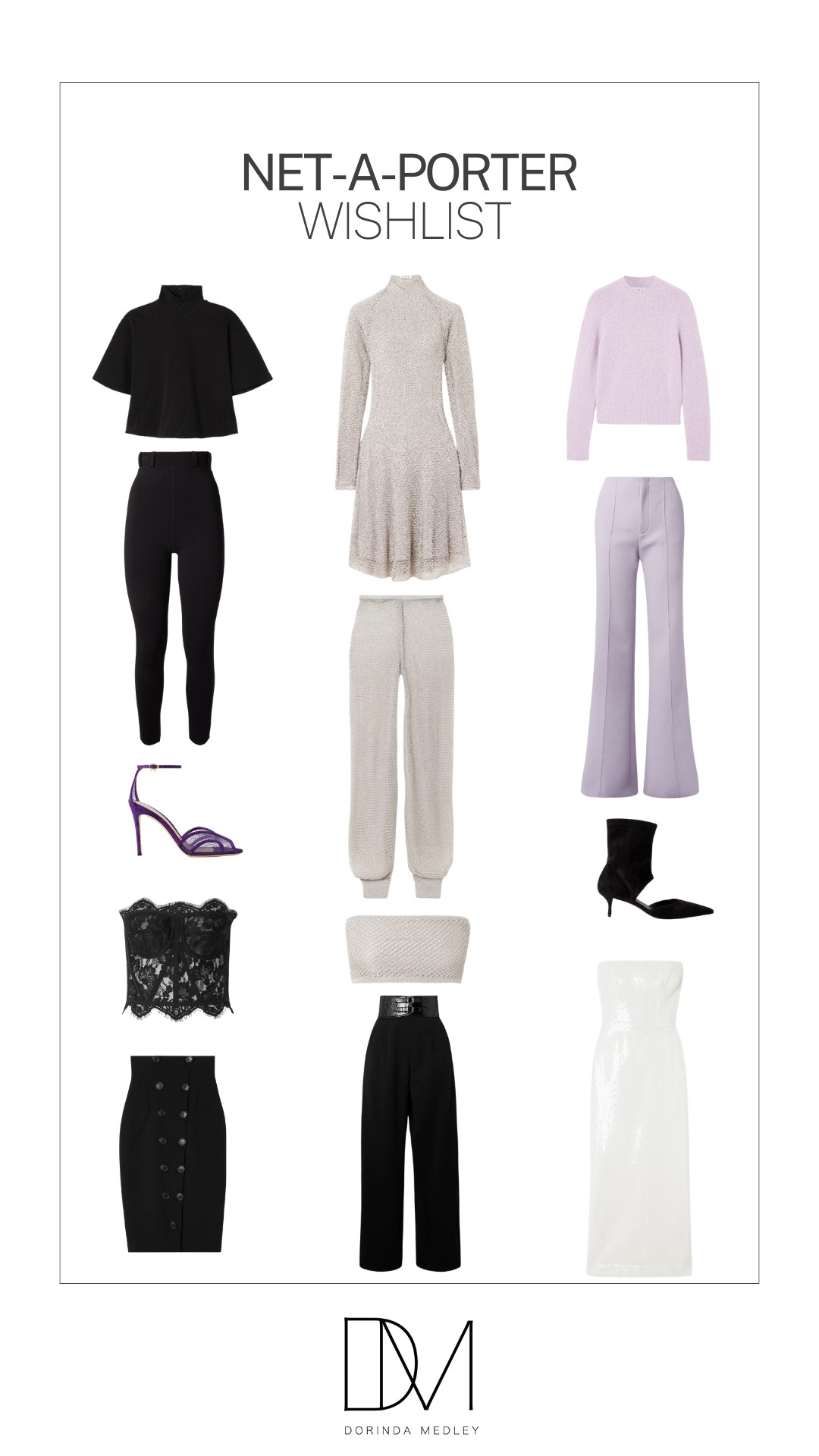 Currently manifesting everything on my Net-A-Porter wishlist 🖤 From lilac knits to sparkle fits! ✨ 

 #LTKParties #LTKStyleTip #LTKShoeCrush