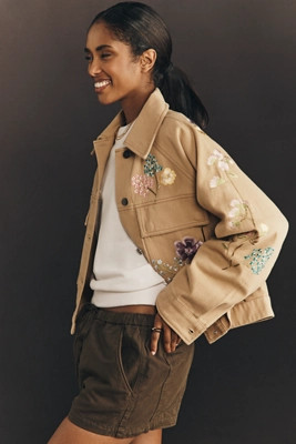 By Anthropologie Floral Embroidered Jacket | Anthropologie (US)
