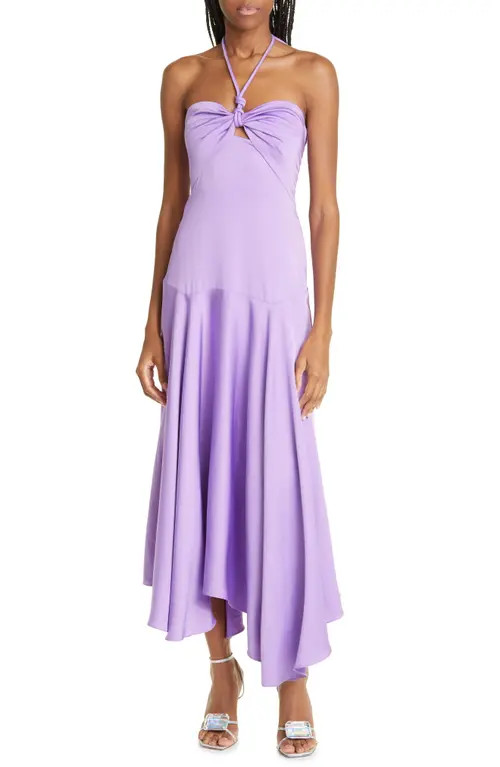 A.L.C. Anita Halter Handkerchief Hem Maxi Dress in Amethyst Orchid at Nordstrom, Size 12 | Nordstrom