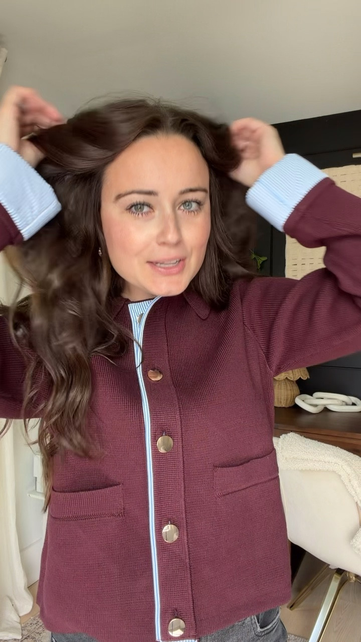 Loving this cropped sweater jacket from Walmart - color is burgundy wine & is perfect for fall! 

#Walmartfashion

#LTKSeasonal