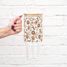 Sip Sip Hooray Design Cute Cinnamon Buns Pumpkin Spice oz Tumbler With Lid And Straw Fall Tumbler Cute Fall Tumbler Autumn Iced Coffee Glass Tumbler | SHEIN