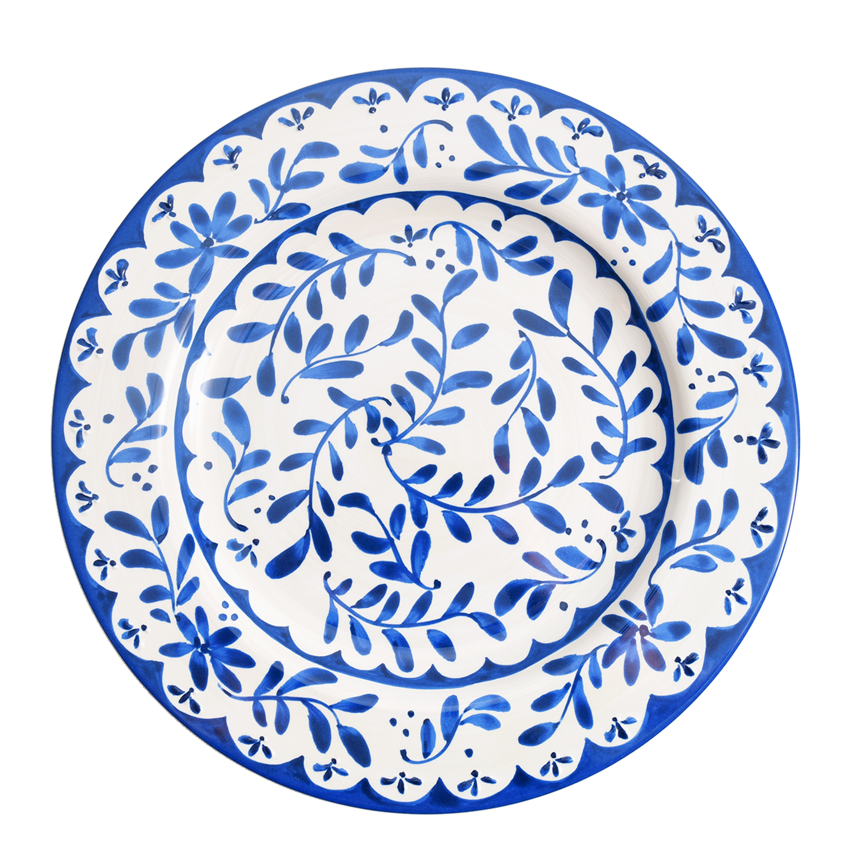 Better Homes & Gardens Lisben Melamine Blue & White Dinner Plate | Walmart (US)