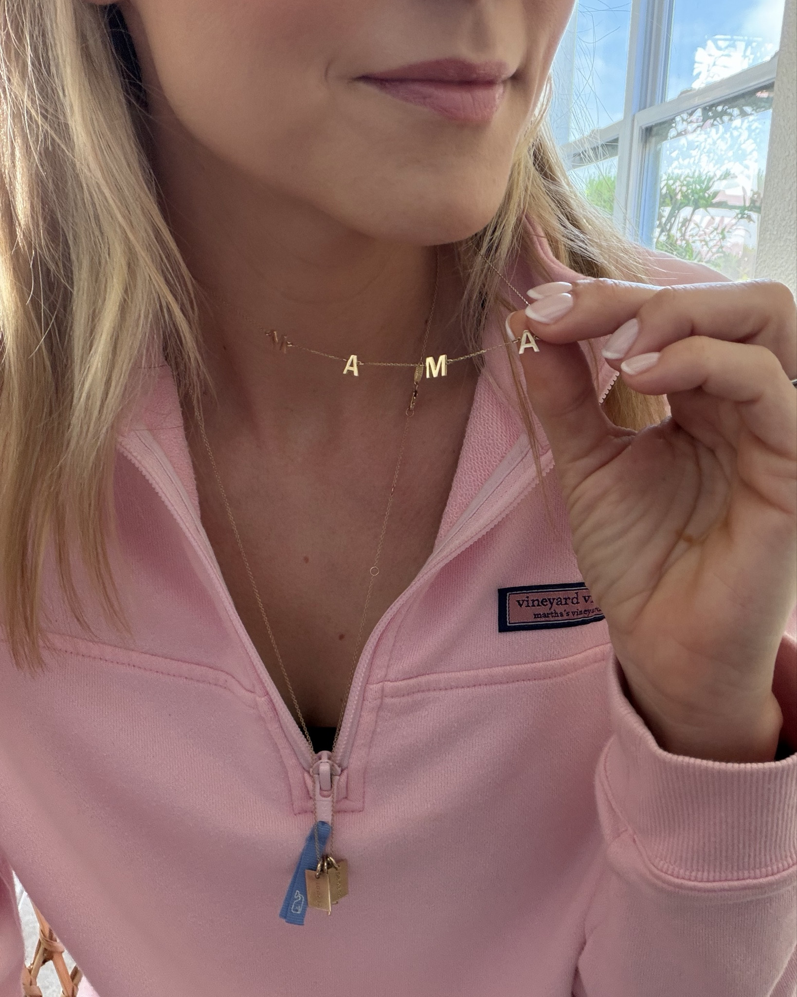 ✨The 2 necklaces I wear every single day (for nearly 6 years now!) 
• one says MAMA
•The longer necklace has dog tags on them with my girls names and birthdays & my husbands name & our wedding date 🤍
•These two pieces go with everything! I wear them to fancy dinner, Disney days, field day with my kiddos. 
•Save this splurge for your Mother’s Day wish list 😉

#LTKmomlife #LTKootd #LTKSpringSale