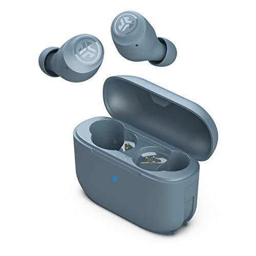 JLab Go Air Pop True Wireless Bluetooth Earbuds + Charging Case, Slate, Dual Connect, IPX4 Sweat Resistance, Bluetooth 5.1 Connection, 3 EQ Sound Settings Signature, Balanced, Bass Boost | Amazon (US)