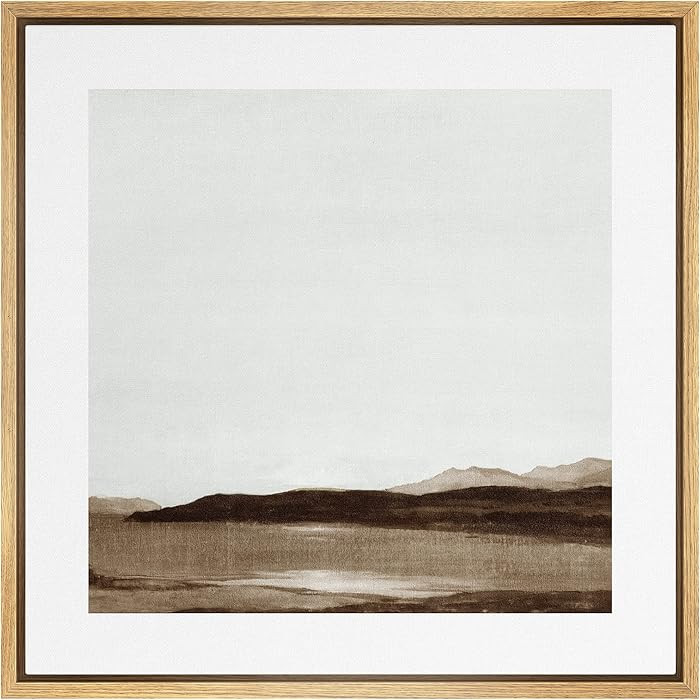 SIGNWIN Framed Canvas Print Wall Art Minimalist Abstract Mountain Landscape View Nature Wildernes... | Amazon (US)