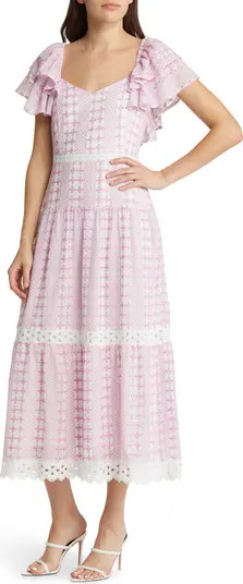 Adelyn Rae Naomi Embroidered Ruffle Dress | Nordstrom | Nordstrom