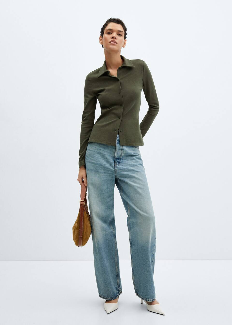 Strickhemd aus baumwolle -  Damen | Mango Deutschland | MANGO (DE)