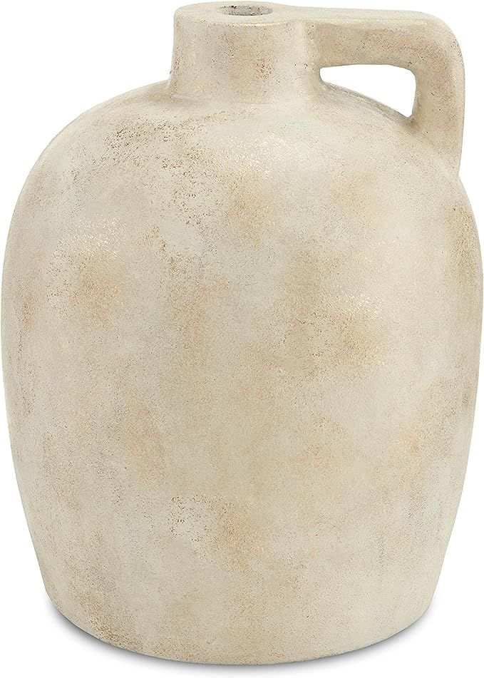 Medium Ivory Vase Beige Clay Natural Finish | Amazon (US)