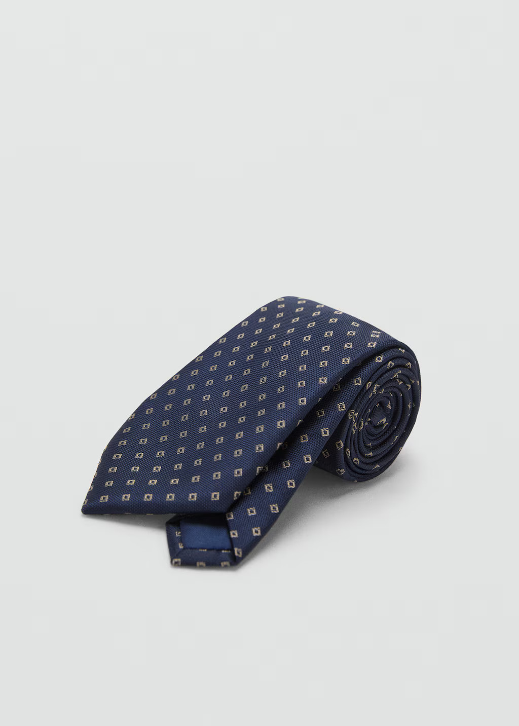 Geometric patterned silk tie navy - Man - One size - MANGO MAN | MANGO (UK)