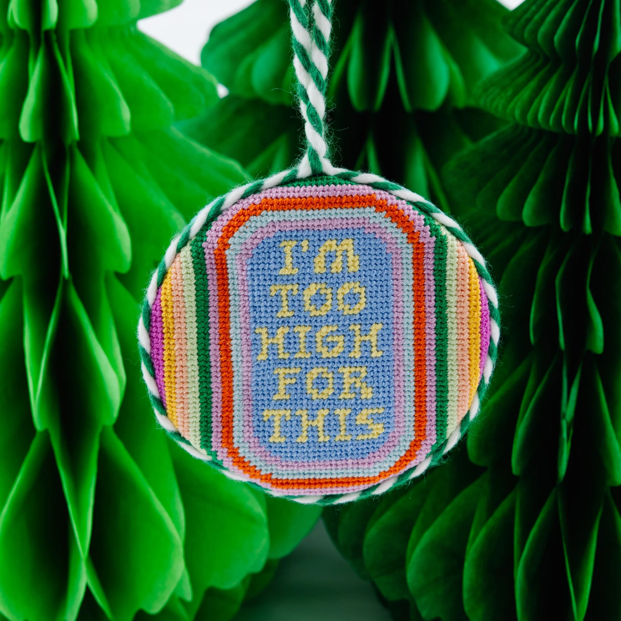 Furbish Studio Needlepoint Ornament - Too High | Furbish Studio