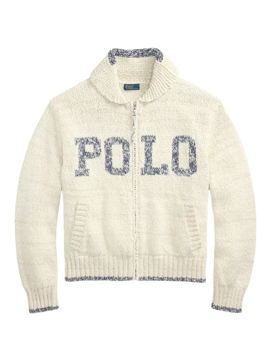 Polo Ralph Lauren Logo Cotton-Knit Zip-Up Cardigan | Saks Fifth Avenue | Saks Fifth Avenue