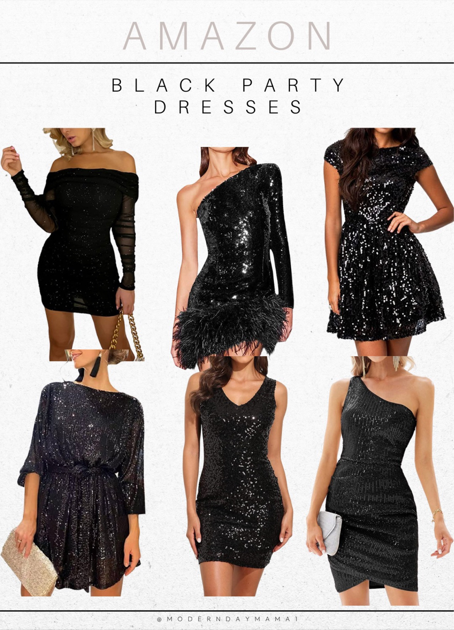 amazon black party dresses High Neck Keyhole Halter Stretch Sequin Top/ Black Crepe Knit Gown XS