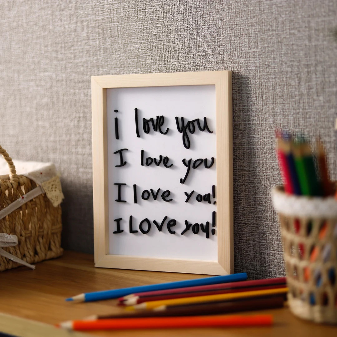 Personalized Kids Handwriting Sign, Laser Cutting Handwriting Sign, 3D I Love You Cutouts From Yo... | Etsy SCAN