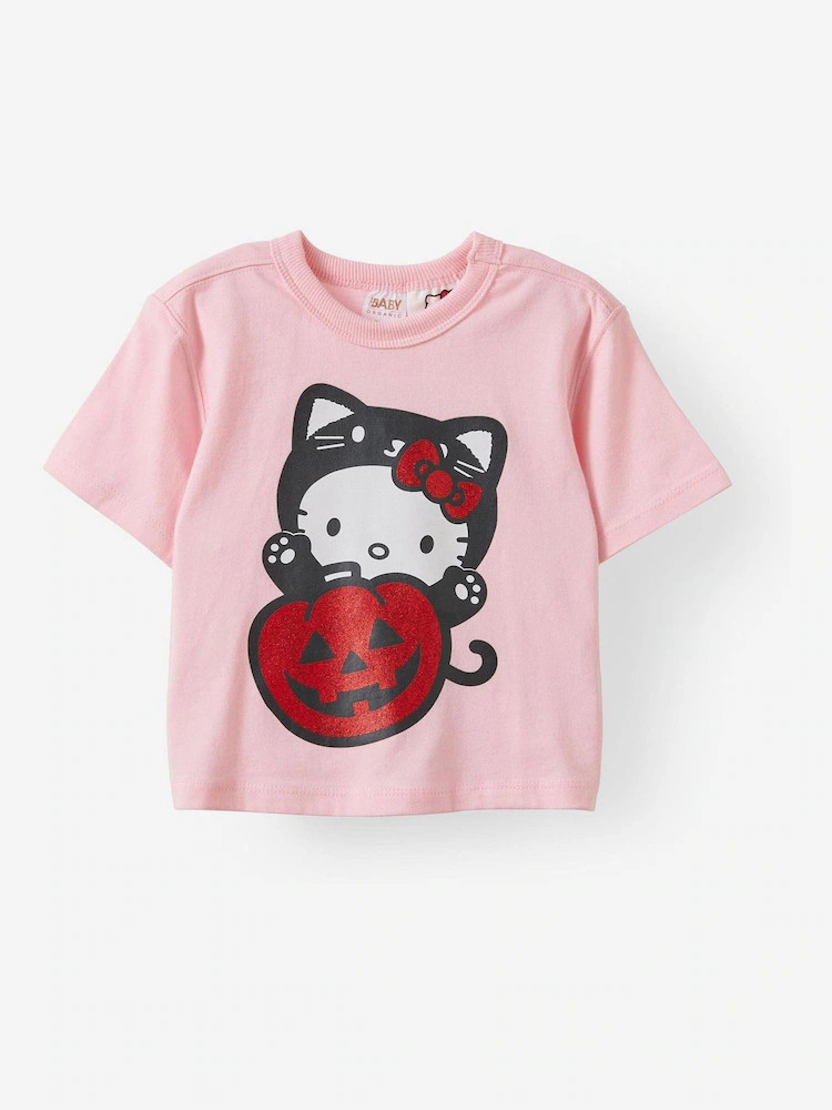Cotton On Pink Hello Kitty Halloween Short Sleeve T-Shirt | Next US