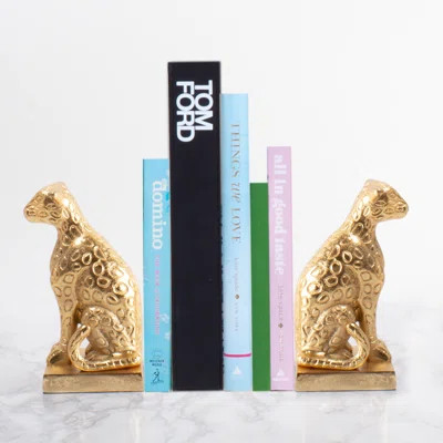 Everly Quinn Bookends - Leopards | Wayfair North America