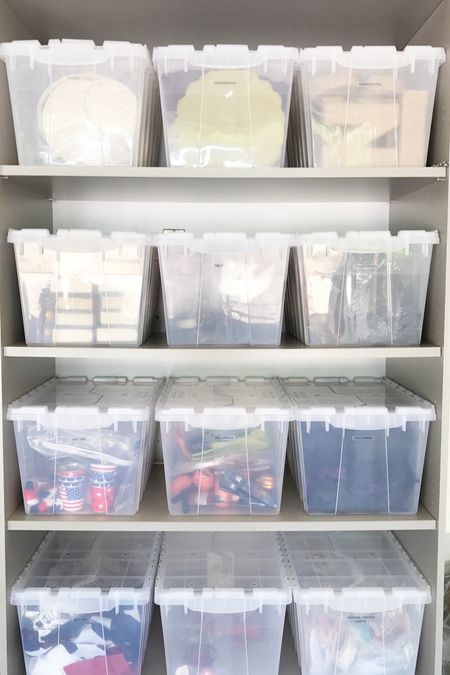 Here’s a closer look at the bins I chose for this shelving - a measuring tape is all you need to ensure the bins fit like a glove! This garage project was so fun and was honored to complete it for a local MLB family 🤍

#LTKSeasonal #LTKfamily #LTKhome