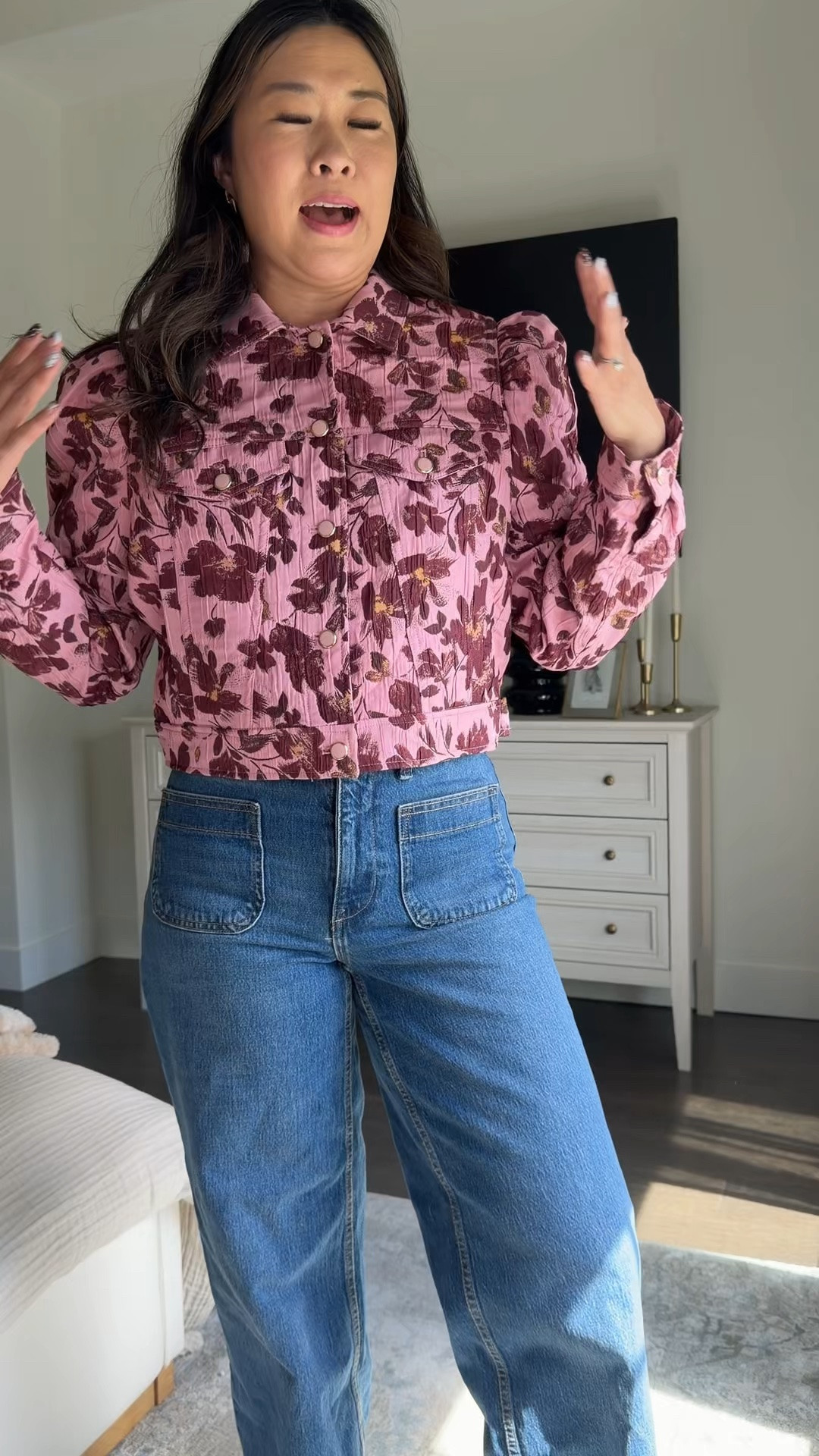 Walmart new fall arrivals 

Floral jacket - medium 
Denim - 6 short

#LTKootd #LTKSeasonal #LTKOver40